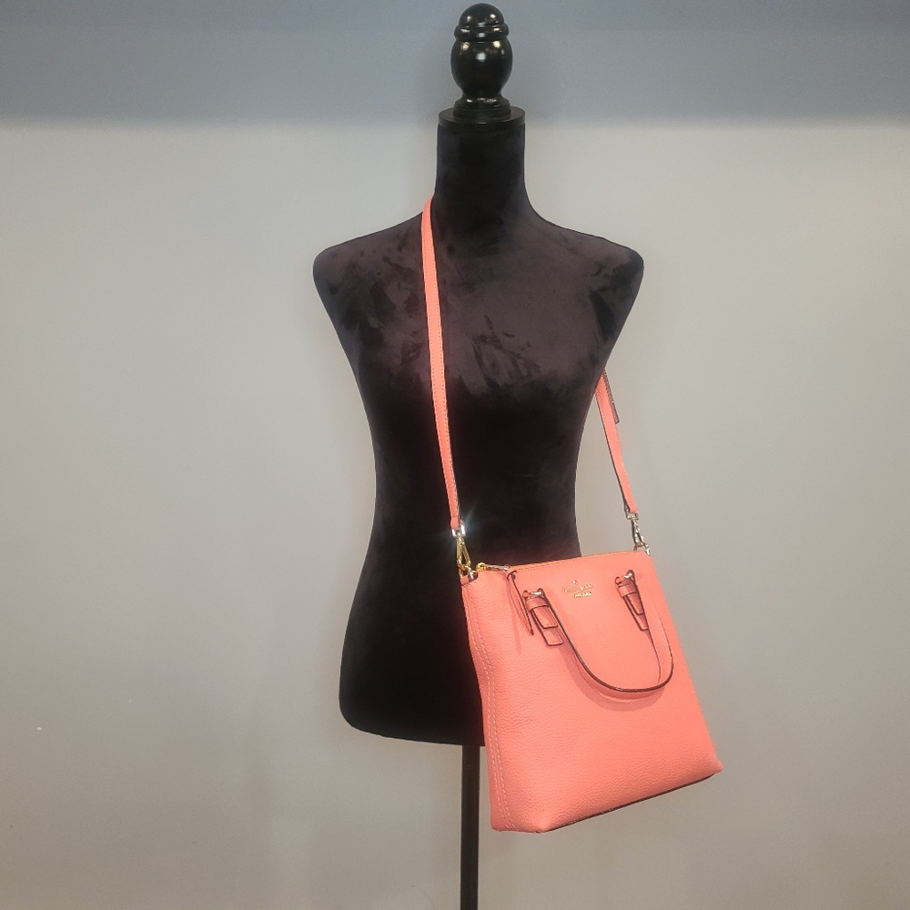 Kate Spade Pebbled Handbag- Coral